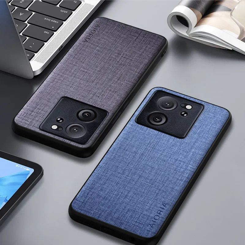 Case for Xiaomi 13T Pro 5G funda Textile texture leather Soft TPU&Hard PC phone cover for xiaomi 13t case