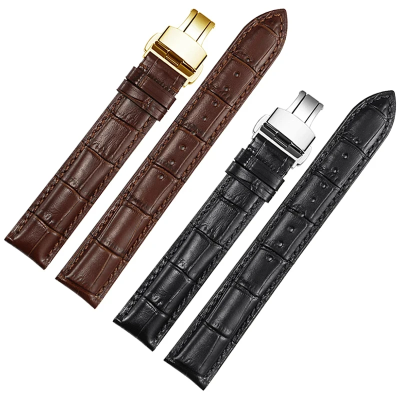 Universal Brand Extended Leather Watch Strap With 12/14/16/18/19/20/21/22/23/24mm