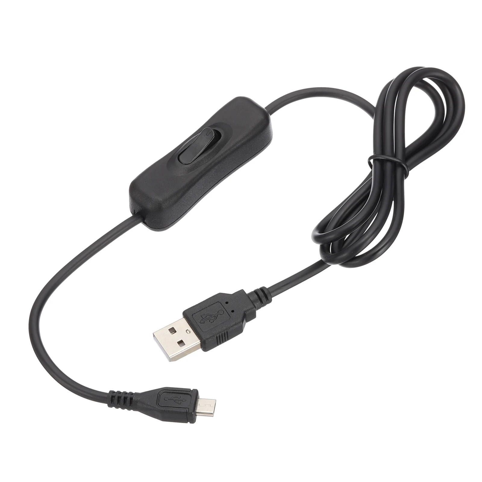 1/2Pcs USB Extension Cable with on Off Switch Micro-USB to USB Male Data Support Power Supply Cord 4 Core Wire for LED Strip Fan