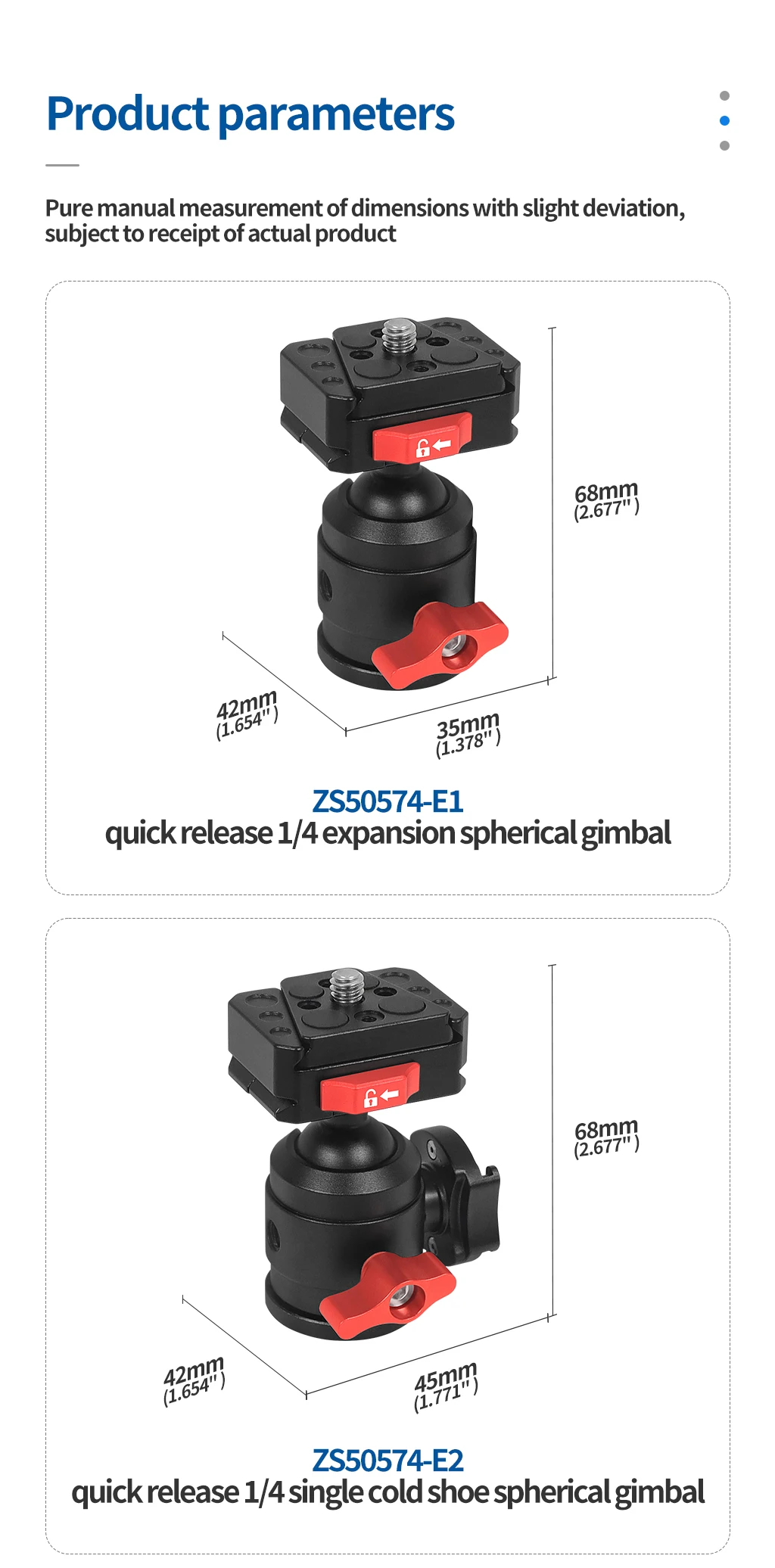DSLR-Kamera-Stativ-Kugelkopf mit 1/4-Zoll-Gewinde, Cold-Shoe-Halterung, V-Port, Schnellwechselplatte für Fill-Light und Mikrofonständer, max. Belastung 12 kg – Detail 11