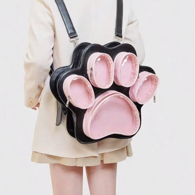 Cat Paw Itabag Backpacks Japan Y2K Kawaii Artifact Student Ins Messenger Anime Transparent Bag BJD Itabag Genuine Backpacks New