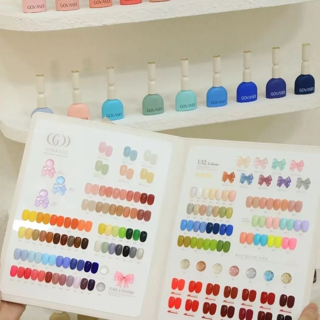 GOVANDI High Quality 132 Colors Multicolor Nail Gel Set LED UV Gel Non-toxic Long Lasting Professional Salon Wholesale