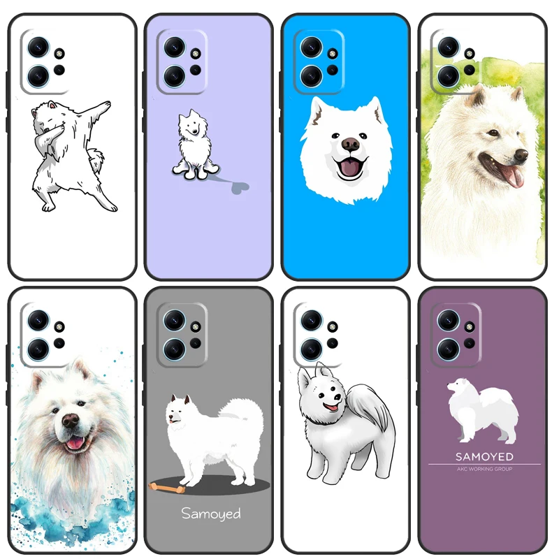 Cartoon Samoyed Dog For Xiaomi Redmi 12 9C 10C 12C 13C Case For Redmi Note 12 Pro 11 8 9 10 Pro 9S 10S 11S 12S