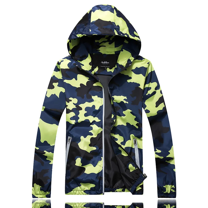 

Cross border camouflage jacket men's new fashionable loose hooded jacket plus size Korean version windbreaker men's spring and a