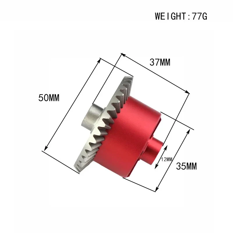 RC Car Metal Diff Case Diff Gear 37T Input Gear 13T for ARRMA 1/10 Kraton Senton Big Rock Granite Outcast 4x4 Upgrade Parts