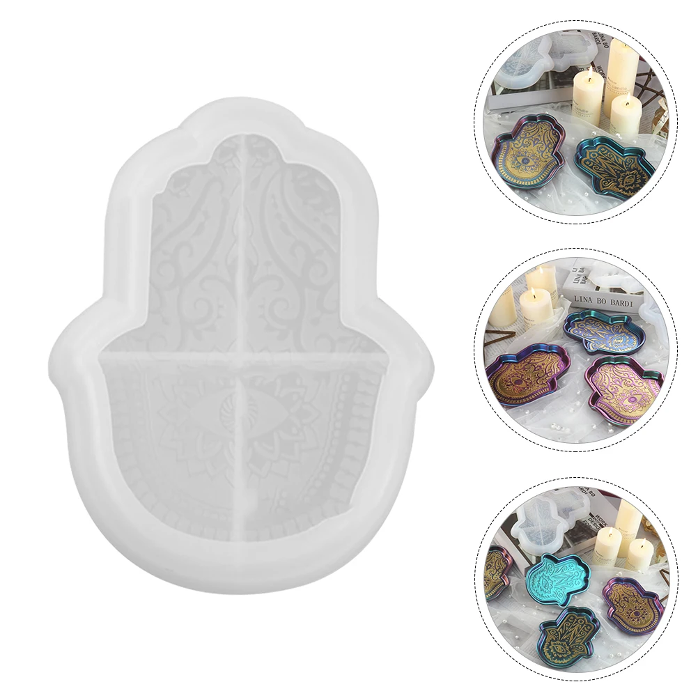 

Resin Palm Dish Mold Small Plate Epoxy Trinkets Unique Shape Silicone Bedroom Decor DIY Craft Tray Molds Flexible Portable Non