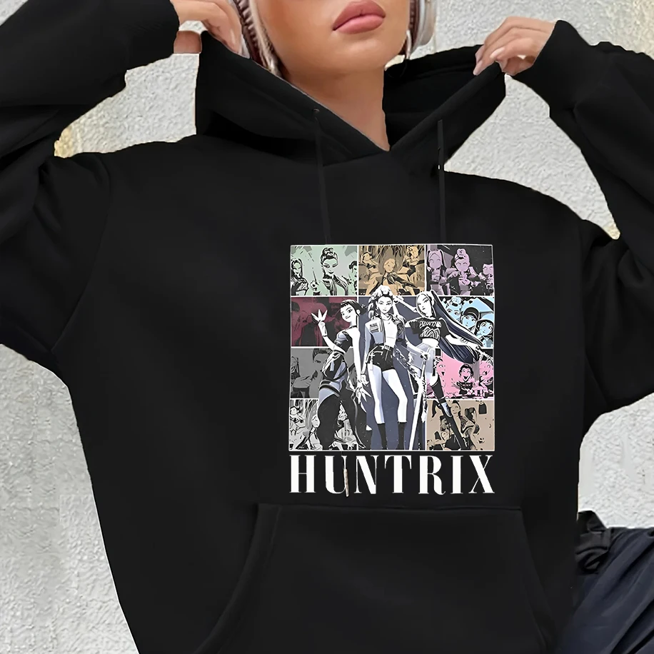 

Hot Anime K-pop Superstars Rumi Mira Zoey Printed Pattern Men Woman Hoodies Street Fashion Tops Harajuku Couple Simple Clothing