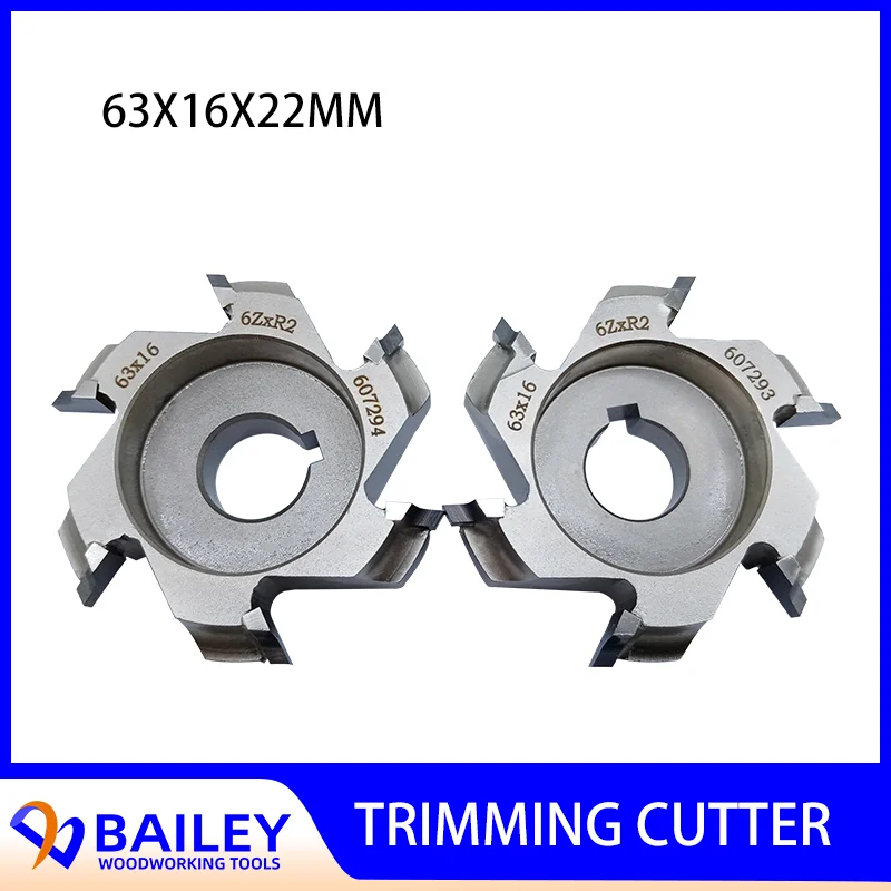 

BAILEY 1Pair 63x16x22mm 6Z Fine Trimming Cutter for SCM Edge Banding Cutter Machine Woodworking Tools Slotting Cutter