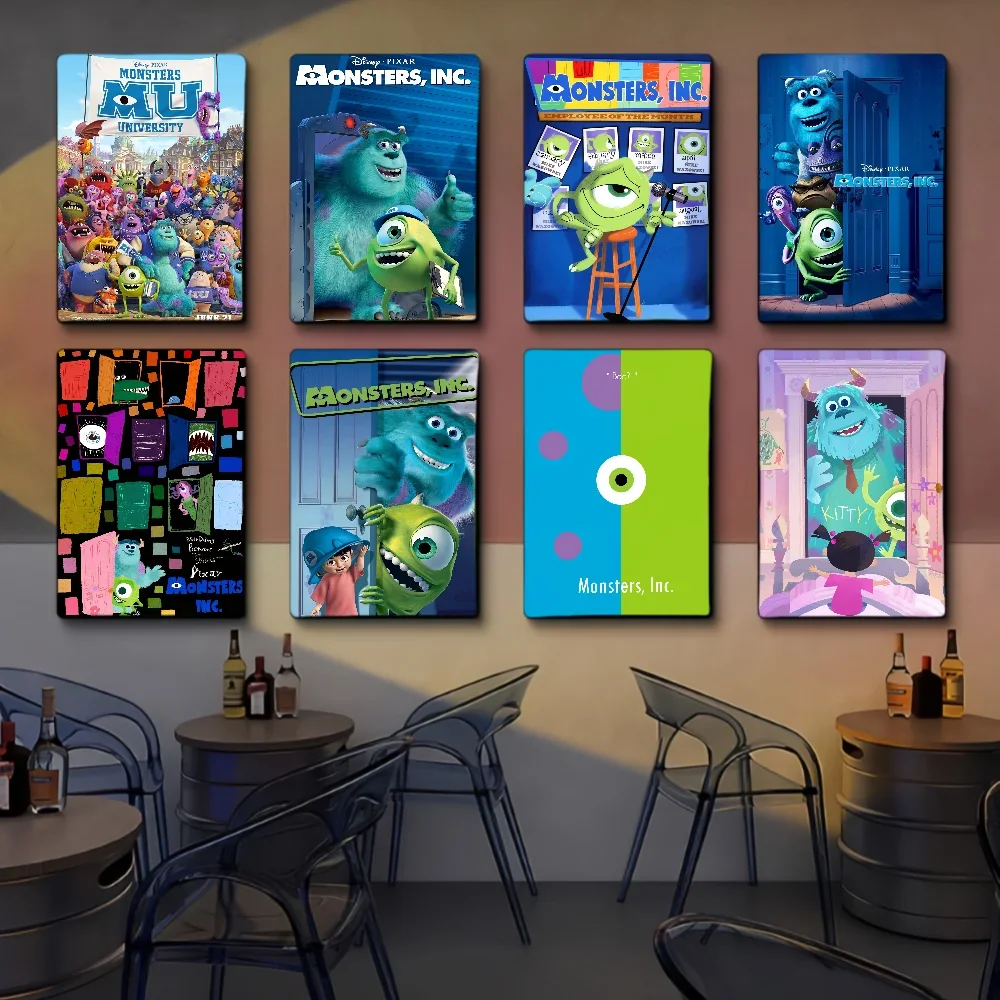 

Cartoon M-Monsters, Inc Anime Posters Sticky HD Quality Wall Art Retro Posters for Home Room Wall Decor