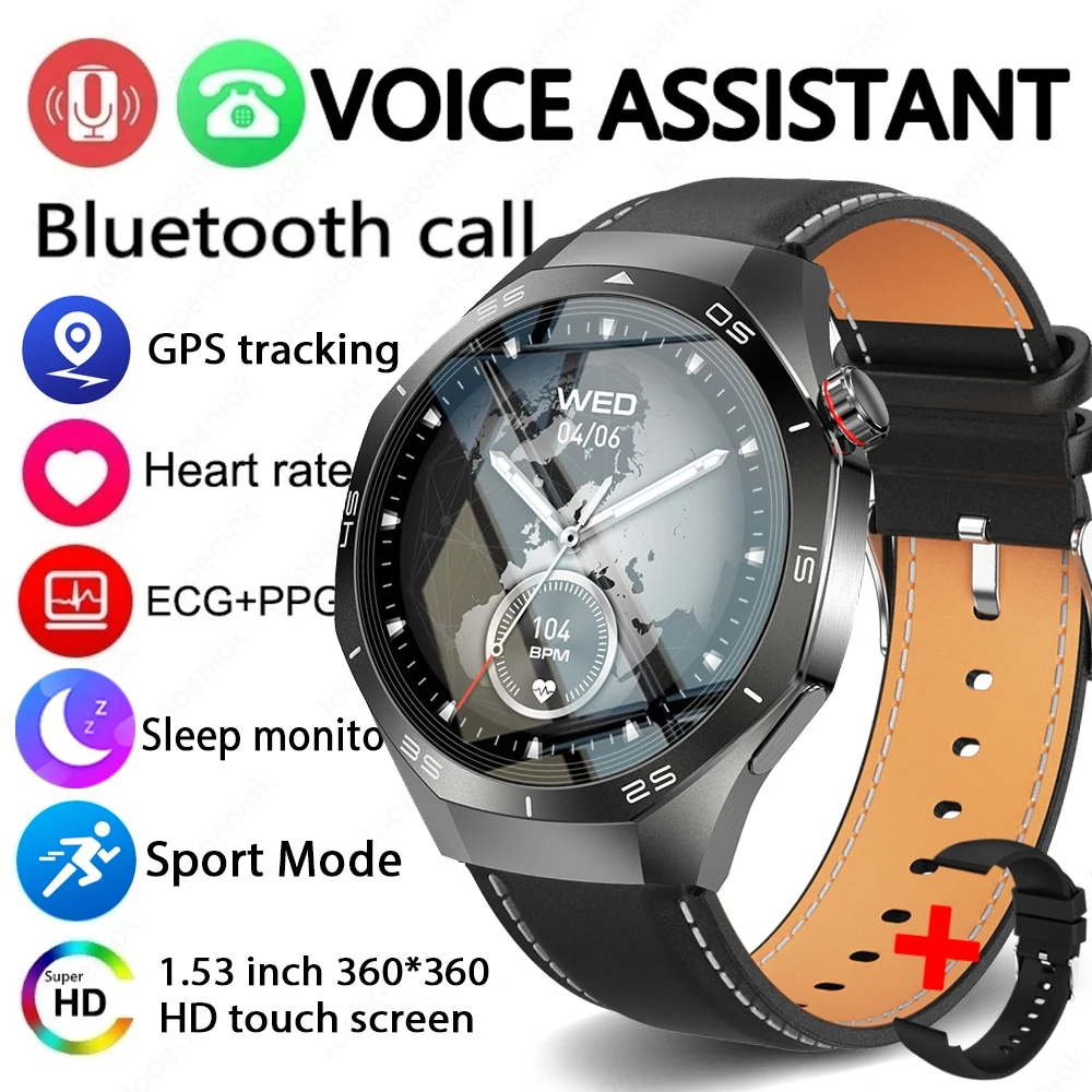 2026New Watch 5 Pro Smart Watch GPS NFC AMOLED Scherm Gezondheidsmonitoring Hartslag Bluetooth Oproep IP67 Waterdicht Mannen Smartwatch