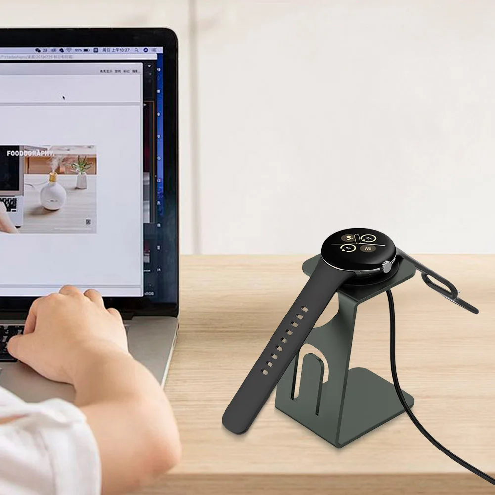 

Подставка для зарядного устройства, металлическая док-станция, противоскользящая док-станция для зарядного устройства, док-станция для зарядного устройства, держатель кронштейна для Google Pixel Watch 2/Fitbit Ace LTE