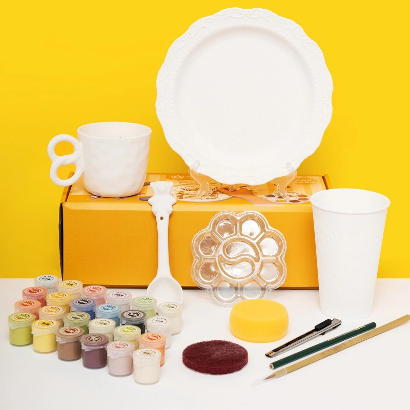 Ceramic Raw Material Underglaze Color Painting Porcelain Bag School Pottery Bar Consumables Experience Raw Material Bag Tool Set
