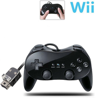 N01R-2X Game Pad Controller Console Joypad For Nintendo Wii Second Generation Wired Game Controller Gaming Remote Pad-Black