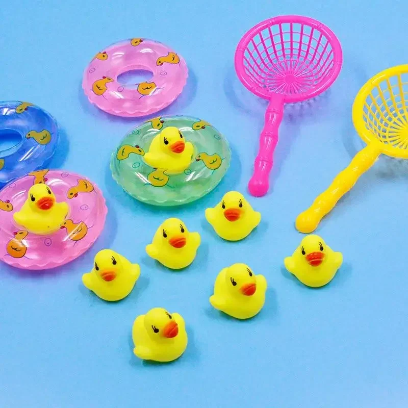 Juguete de baño baño bebé juguete pato de goma Animal llamada playa nadar juguete para niños flotador Animal pato amarillo patos Kawaii lindo agua