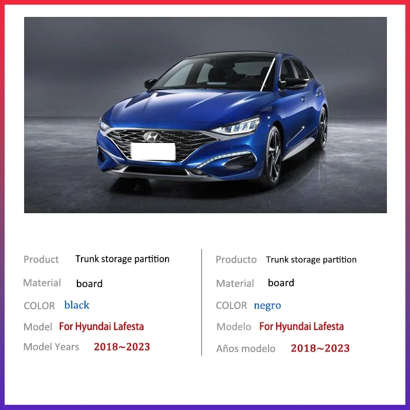 لشركة هيونداي لافيستا SQ 2018 ~ 2025 2023 ترقية السيارة جذع تخزين التقسيم صندوق تخزين متعدد الوظائف اكسسوارات السيارات الداخلية