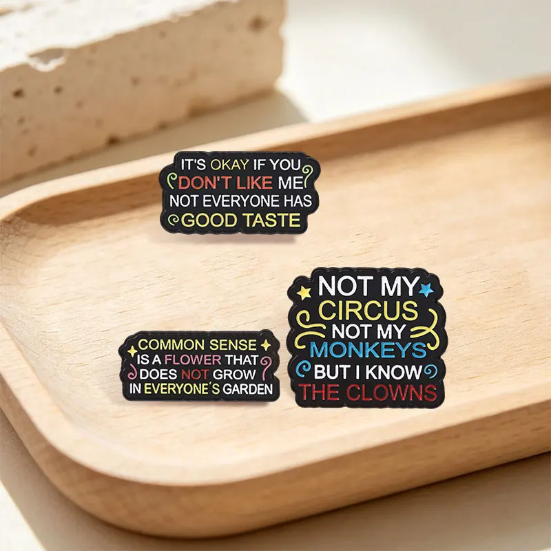 Not My Circus Not My Monkeys But I Know The Clowns Sassy Sarcastic Quote Enamel Pin Not Everyone Has Basic Common Sense Brooches