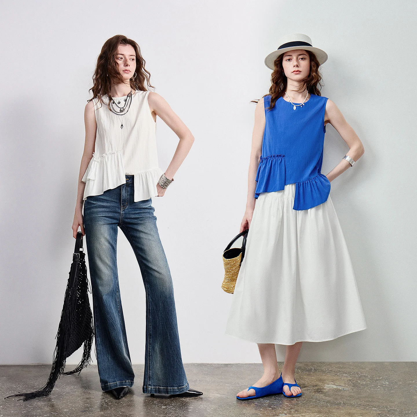 TOYOUTH Women Sleeveless Blouse Shirt 2026 Summer New Crew Neck Asymmetric Pullover Tank Tops - view 5