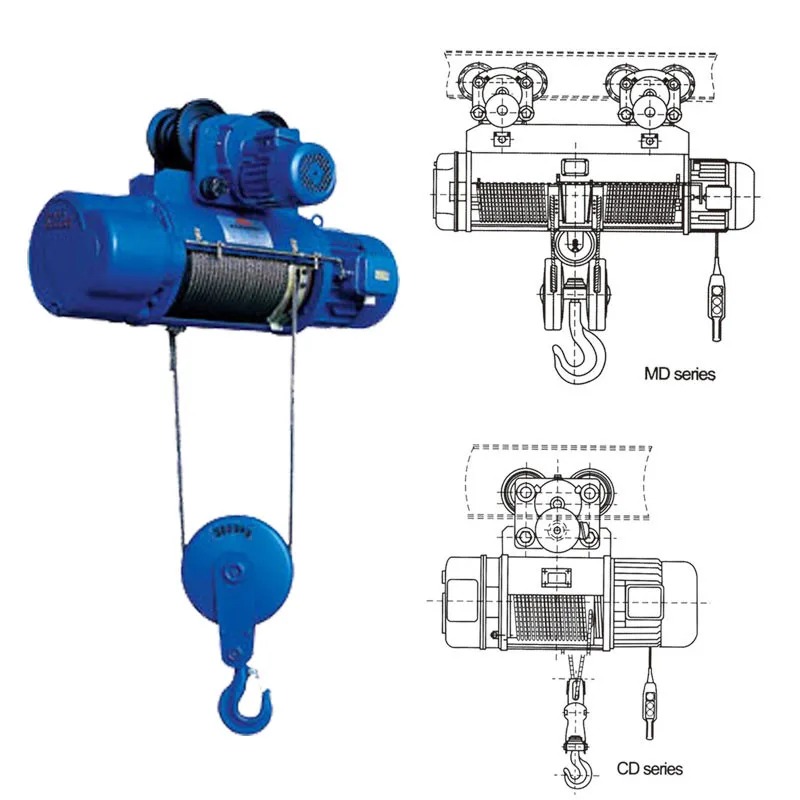 

High Monorail Electric Hoist Trolley Crane Price Lifting Equipment Wire Rope Industrial Winch