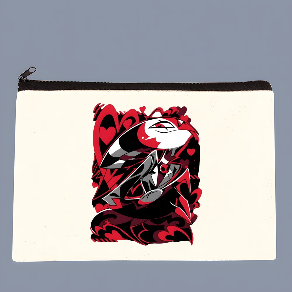 Cartoons Helluva Boss Canvas Coin Purse Custom Coin Purse Illustration Key Case Simple Small Cloth Bag New Creative Coin Purse