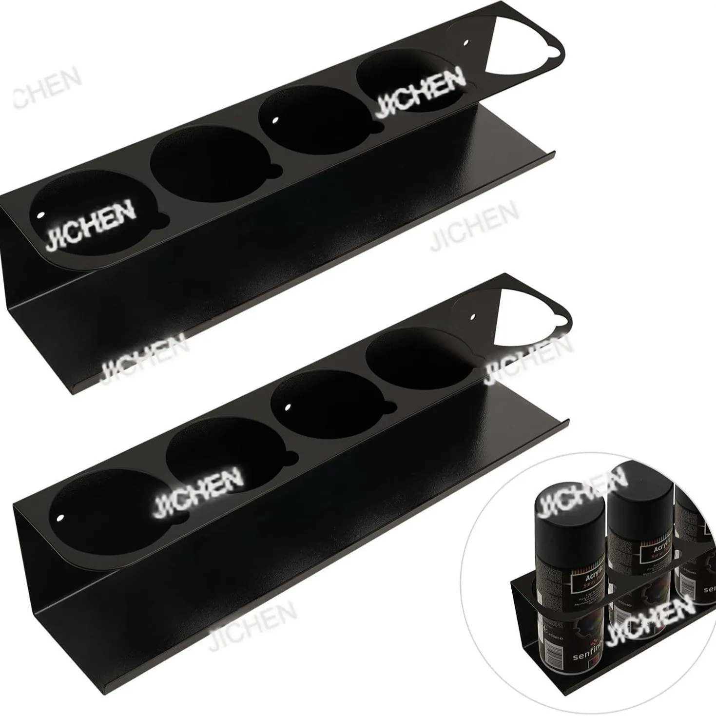 

Настенная стальная аэрозольная стойка для баллонов с пятью баночками, состоящая из 2 штук, стеллаж для хранения