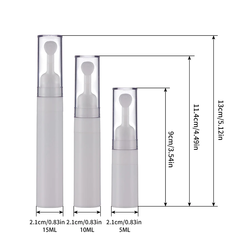 5/10/15ml fondotinta liquido bottiglie riutilizzabili cosmetici crema per gli occhi bottiglia sottovuoto da viaggio portatile in plastica vuota