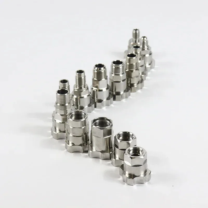 Roestvrij staal materiaal geschikt voor SATA Devilbiss Iwata Warte Avalon spuitpistool adapter auto schilderen tool link staaf adapter