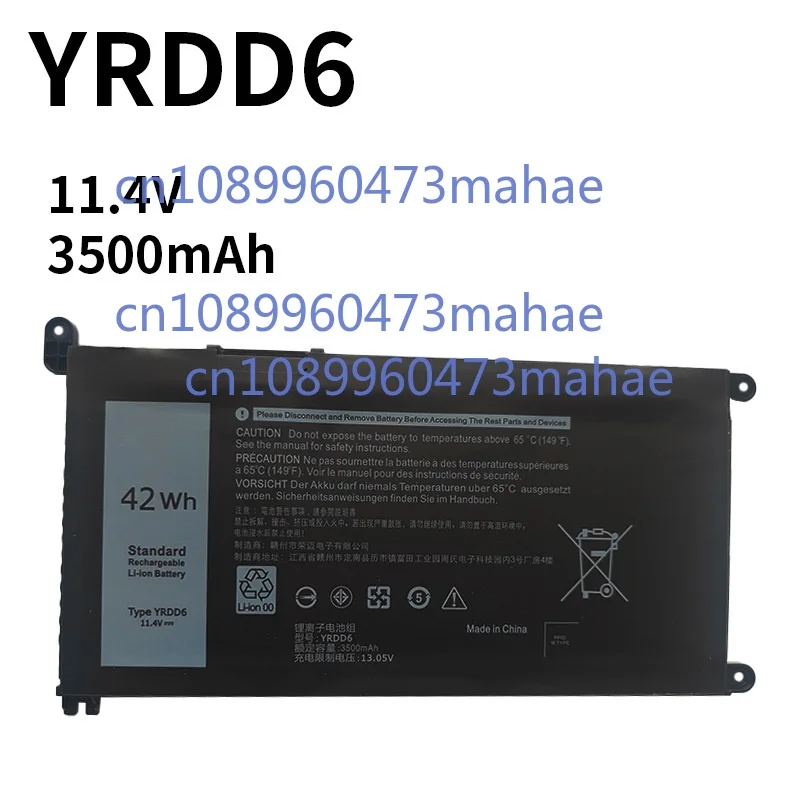 بطارية YRDD6 جديدة لأجهزة الكمبيوتر المحمول Dell Vostro 3491 3501 3590 3490 3591 5490 5581 5481 3400 3401 3405 3500 Latitude 3300 3401 3379