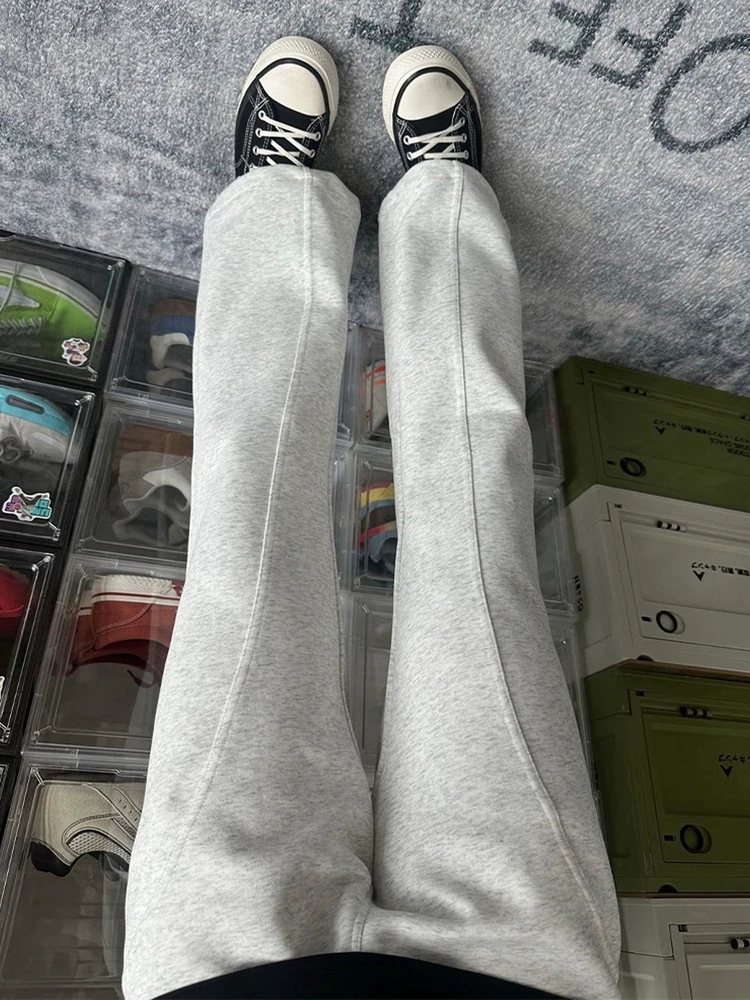 

ey American Sle Slant Cut Flared Casual Pants Men's Autumn Drape Straight Leg Cleanfit Leisure Sports Trousers