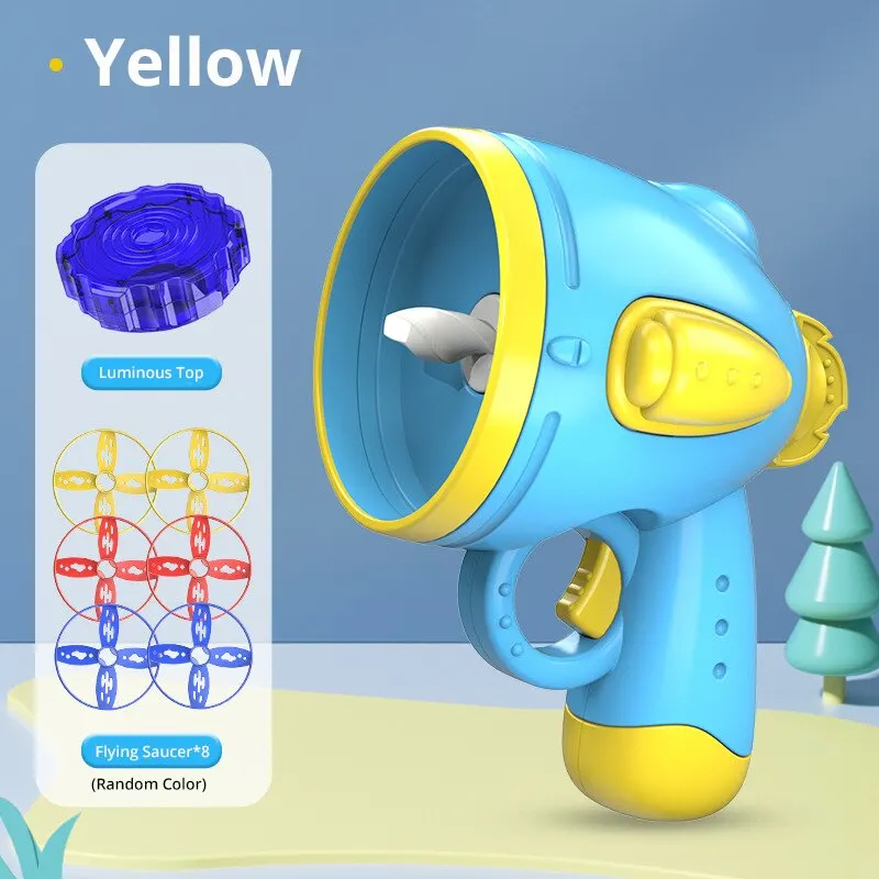 Flying Saucer Giroscópio Outdoor Set Esportes Brinquedos Batalha Gyro Luminous Top 2 Maneiras Jogar Jogo para Crianças