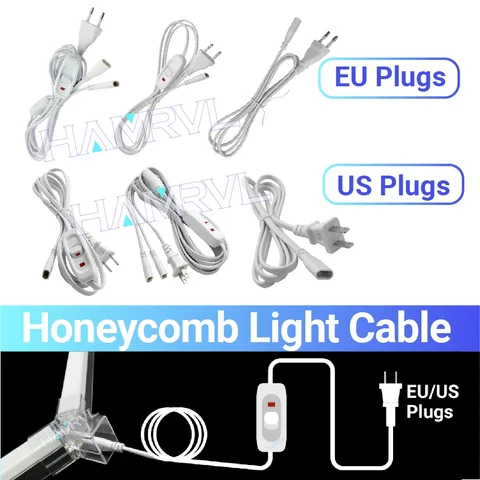 Cable Hexagon LED Light 2-Pin Power Cord with On/Off Switch for HAMRVL…