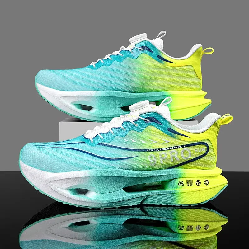 

Амортизирующие кроссовки для бега, мужская и женская спортивная обувь с карбоновой пластиной, дышащая уличная спортивная обувь для пар, противоскользящая