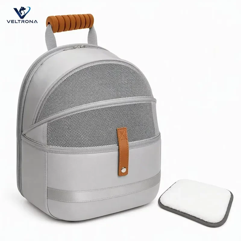 Breathable Mesh Cat Carrier Bag Foldable Pet Travel Tote with Reinforced Frame Handle for Small Dogs Cats up to 15 lbs