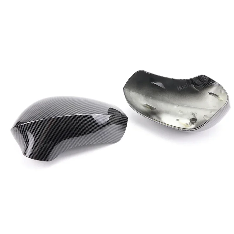 Carbon Fiber Style Black Rearview Side Mirror cover Caps for Seat Exeo 3R Leon 1P1 2009-2013 lbiza 6J 2008-2013 Replacement