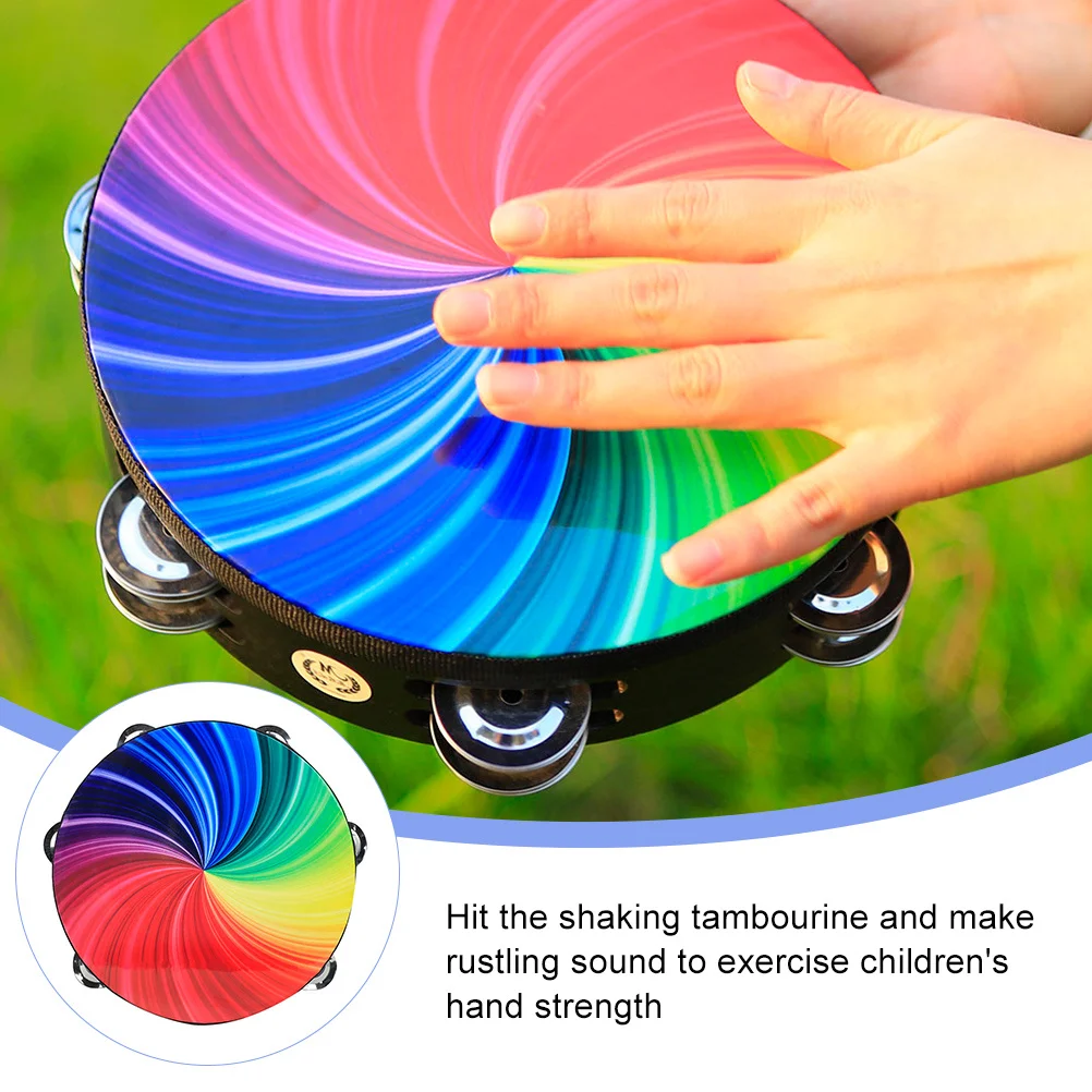 

Double Row Kids Percussion Hand Drum Musical Instrument Educational Plaything Clear Sound Smooth Edges for Children