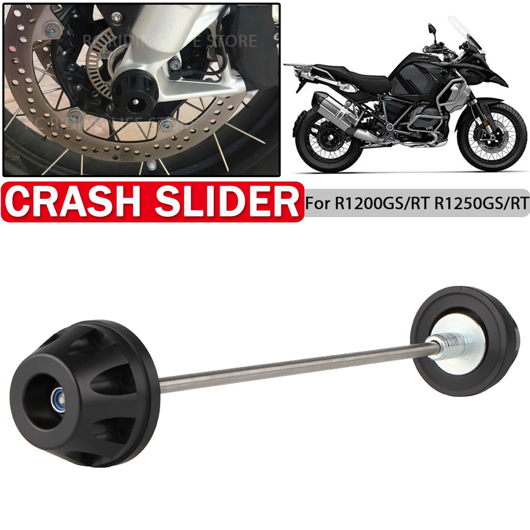 

Front Crash Falling Guard Protector For BMW R1200 GS RT 2014-2019 R 1250GS ADV 1250RT 2019-2021 Wheel Axle Fork Slider Cap Hub