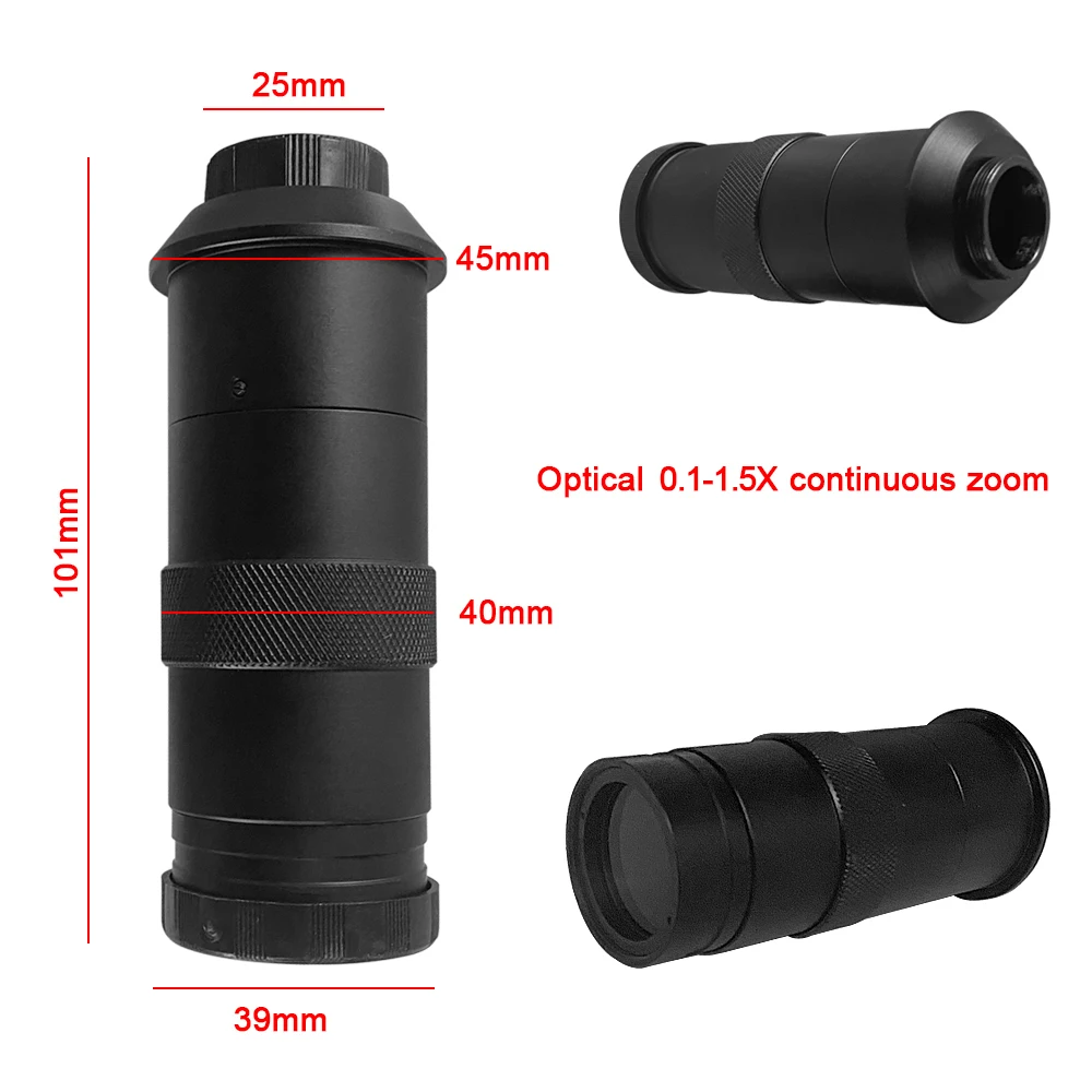 كاميرا مجهر فيديو صناعية ، تكبير قابل للتعديل ، عدسة تثبيت 130 × تكبير ، HDMI ، USB ، تكبير 0.1X-1.5X #3