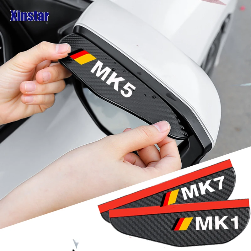 2X Car Rearview Mirror Eyebrow Protector For Volkswagen MK1 MK2 MK3 MK4 MK5 MK6 MK7 MK8 Golf6 Golf7 Golf5