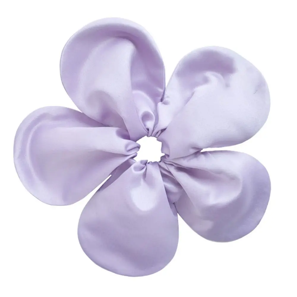 Trendy Flower Shape Flower Scrunchies Oversize Cloth Ponytail Holder Korean Style Hair Rope Exaggerated Hair Ring girl