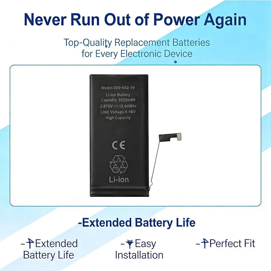 

Надежный источник питания для замены аккумулятора мобильного телефона Apple iPhone 15, 3349 мАч