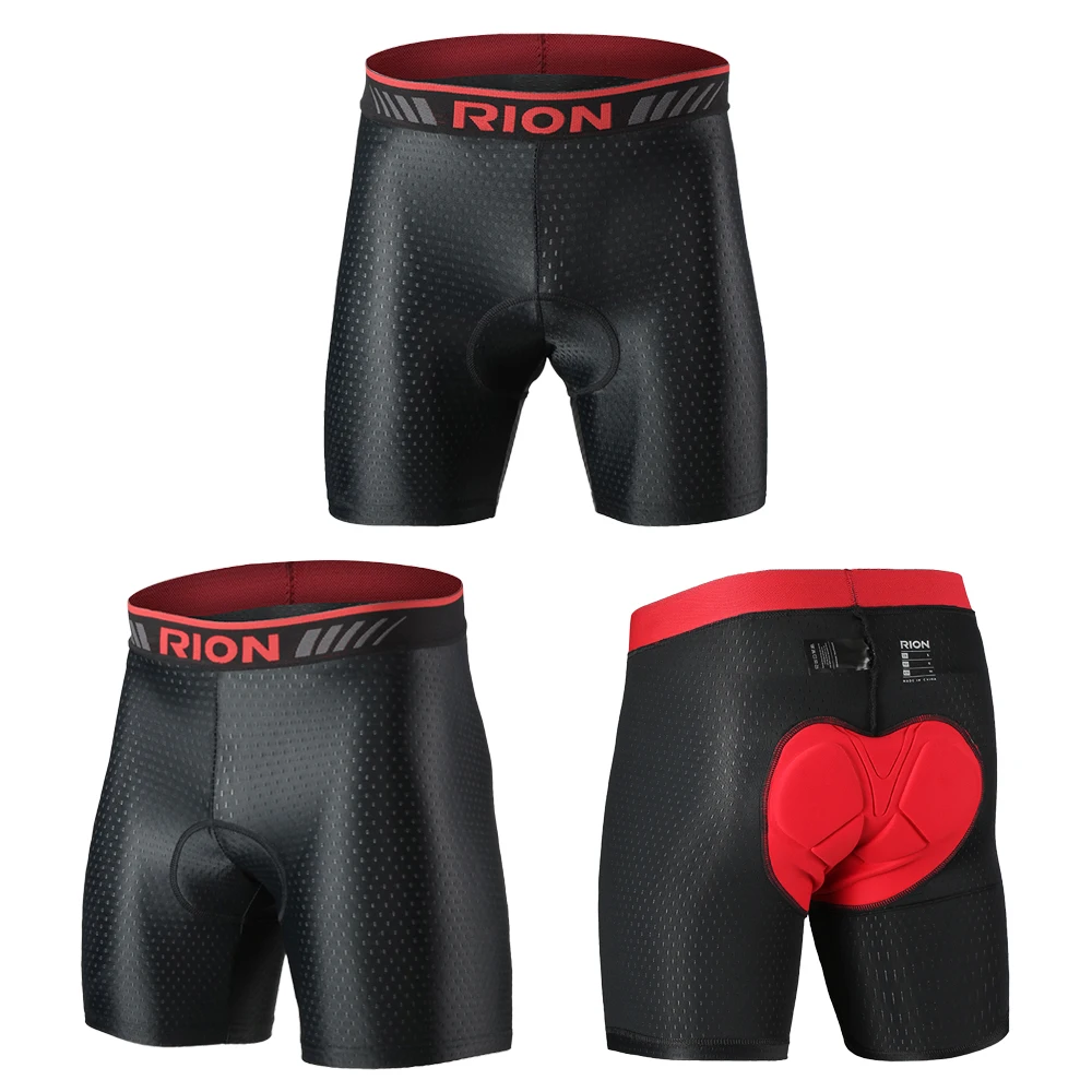 RION Men\'s Cycling Shorts MTB Downhill Cycling Underwear Pad Bike Pro Riding Clothing Ciclismo Shockproof Bicycles Underpants