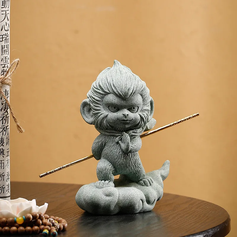 Creative The Monkey King: Quest for the Sutra Tea Ornaments Tea Pet Ornaments Fish Tank Landscape Living Room Entrance TV Cabine