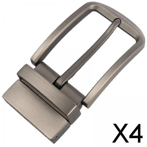 

Alloy Metal Men's Belt Buckle Reversible Pin Clamp Rectangular Business Casual Accessory for Waist Belt Fixing