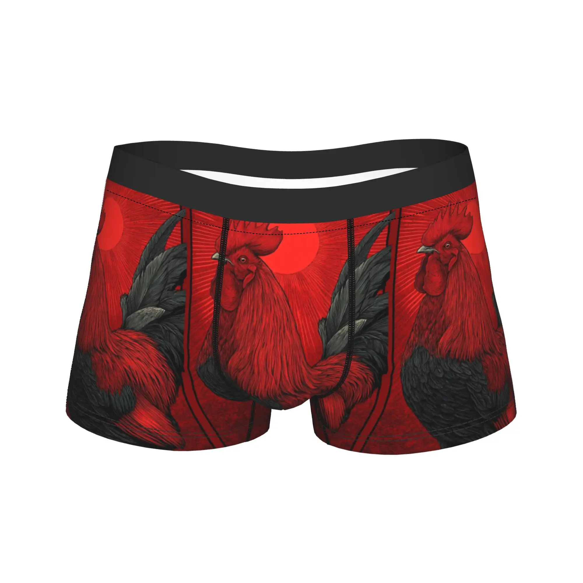 Rooster Vintage Art Trunk  Pouch Underwear Quality Custom Shorts Briefs Soft Trend Male Panties Large Size