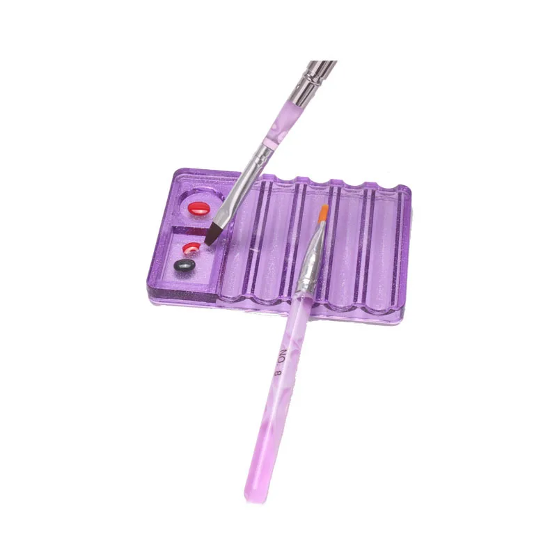 5 Grids Nail Art Painting Brush Holder Nail Brush Rack Painting Pen Rest Holder Stand UV Gel Brush Display Holder Manicre Tools