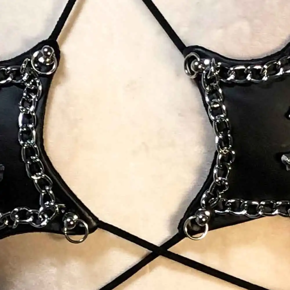 Goth Tops Rave Outfits Scene ALT Festival Bra Y2K T-shirt Punk Rock Clothes 2026 Grunge Emo Clothing Gothic Tank Cyber - view 5