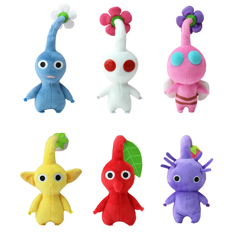 12 cm großes Pikmin-Plüschtier, Stoffpuppe, Spielzubehör, Rucksackanhänger, Schlüsselanhänger, weiche Sammlerdekoration für Spieleliebhaber – Detail 1