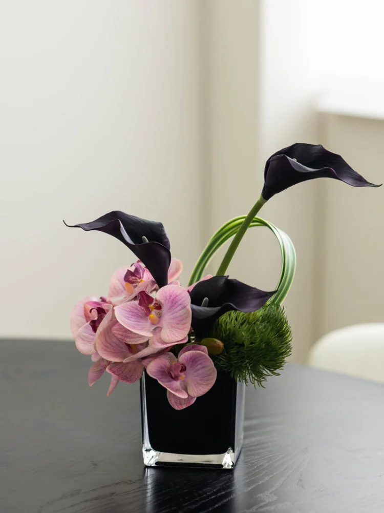 

Искусственные цветы для стола Busin Sle Orchid, декоративная стеклянная ваза для чайного столика, смешанный набор для коммерческих помещений