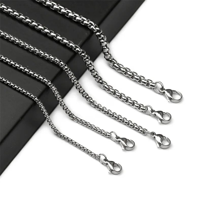 Varied Cuban Chain Necklace for Men Women, Basic Punk Stainless Steel Curb Link Chain Chokers,Vintage Tone Solid Metal Collar