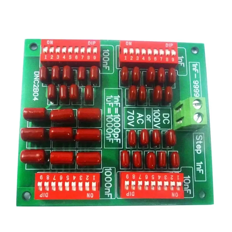 DC100V/AC70V 1nF to 9999nF Step-1nF Programmable Capacitor Board Film Capacitor Board Module For arduino