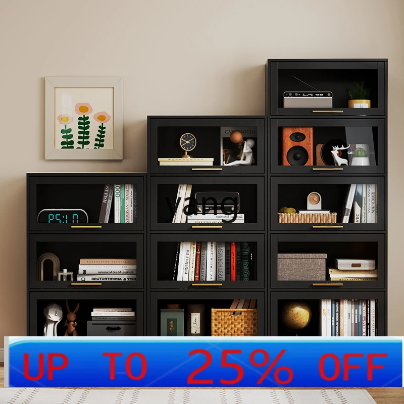 

CX simple modern combination bookcase bookshelf with glass door storage floor locker